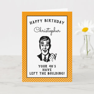Personalised 50th Birthday Over The Hill Funny Card