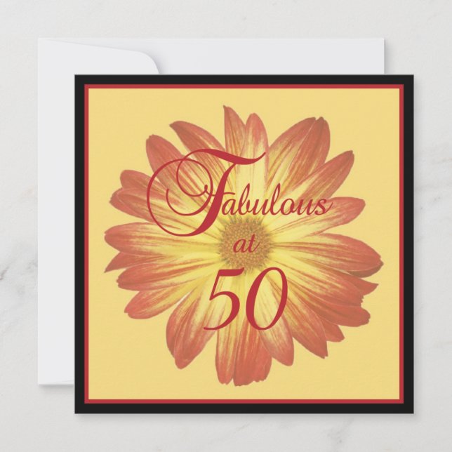 Personalised 50th Birthday Party Invitations (Front)