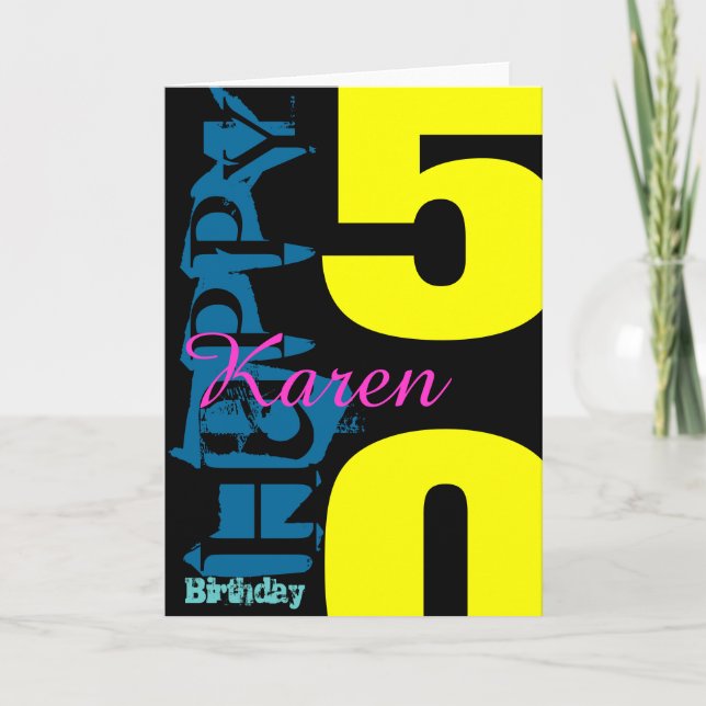 Personalised 50th Birthday POP Greeting Card (Front)
