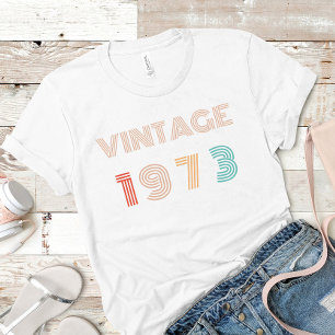 Personalised 50th Birthday Vintage 1973 T-Shirt