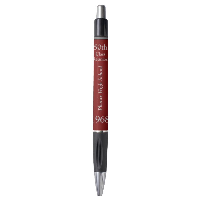 Personalised 50th Class Reunion Pens, YOUR TEXT (Front Vertical)