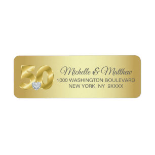 Personalised 50th Golden Wedding Anniversary