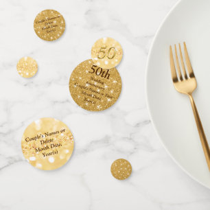 Personalised 50th Wedding Anniversary Confetti