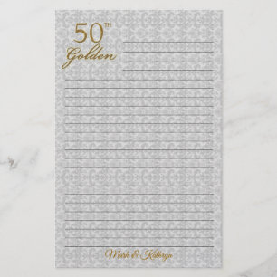 Personalised 50th Wedding Anniversary Stationery