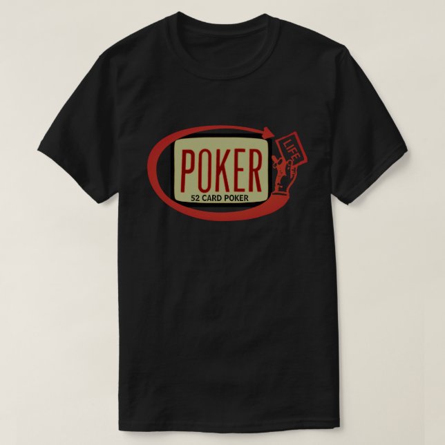 Personalised 52 Card Poker Life T-Shirt (Design Front)
