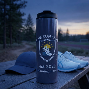 Personalised 5 AM Run Club   Custom Sunrise  Thermal Tumbler
