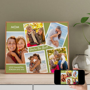 Personalised 5 Photo Collage MOM You're the Best Poster