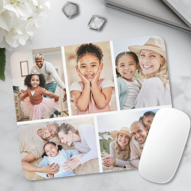 Personalised 5 Photo Collage Mouse Pad (Personalized 5 Photo Collage Mouse Pad )