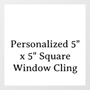 Personalised 5" x 5" Square Window Cling