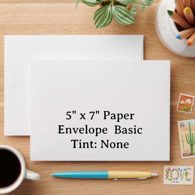 Personalised 5" x 7" Basic Paper  Envelope (Desk)
