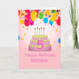 Personalised! 5th Birthday Custom Card