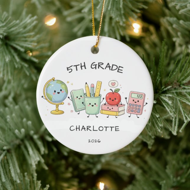 Personalised 5TH Grade Girl Ceramic Tree Decoration (Tree)