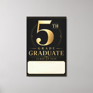 Personalised 5th Grade Graduate 2026 Canvas Print