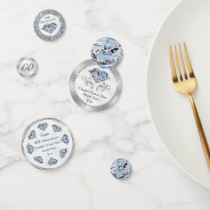 Personalised 60th Anniversary Confetti, Diamond Confetti