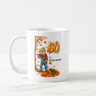 Personalised 60th Birthday Autumn Card Coffee Mug