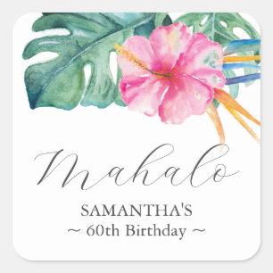 Personalised 60th Birthday Favour Stickers