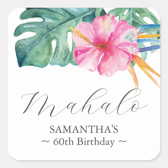 Personalised 60th Birthday Favour Stickers (Front)