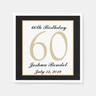 Personalised 60th Birthday Party Napkins