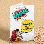 Personalised 60th Birthday Vintage Comic Funny Card<br><div class="desc">Say happy birthday and have some fun with this vintage retro style halftone style comic book birthday card with that "over the hill" vibe. Easily customised using the template provided.</div>