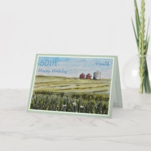 Personalised 60th Scenic Countryside Birthday Card