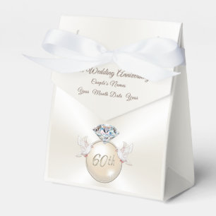 Personalised 60th Wedding Anniversary Favours Boxe Favour Box