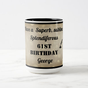 Personalised 61st Birthday Mug