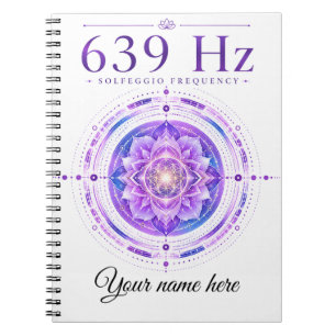 Personalised 639 Hz Solfeggio Frequency Notebook