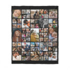 Personalised 65 Photo Collage Fleece Blanket