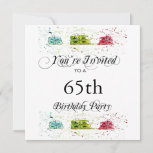 Personalised 65th Birthday Party Invitations
