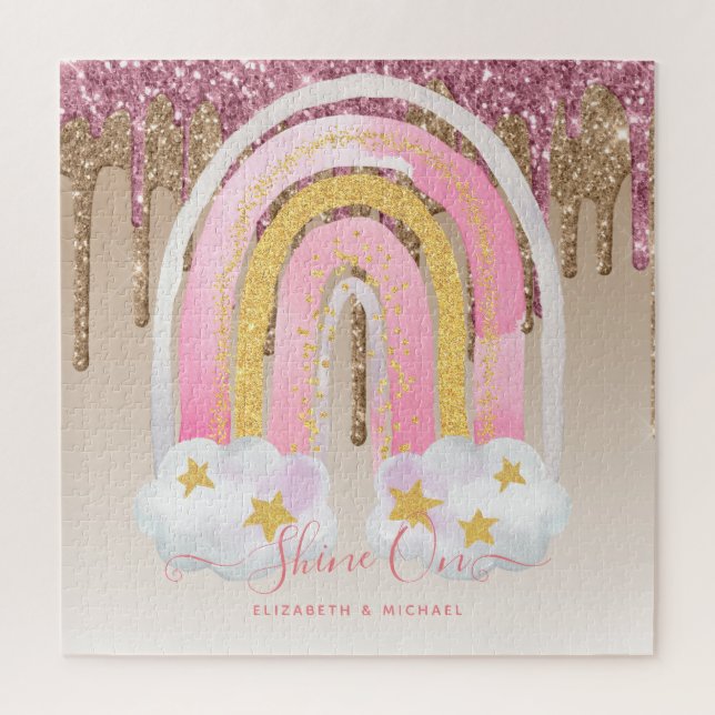 Personalised 676 Piece JIGSAW Christmas Rainbow Ji Puzzle (Vertical)