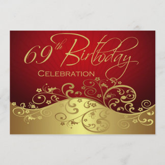Personalised 69th Birthday Party Invitations