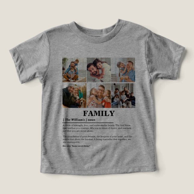 Personalised 6 Photo Collage Family Definition (Design Front)