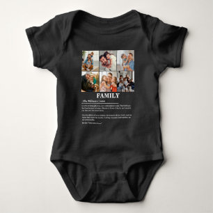 Personalised 6 Photo Collage Family Definition Baby Bodysuit