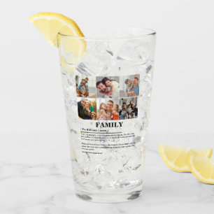 Personalised 6 Photo Collage Family Definition Glass
