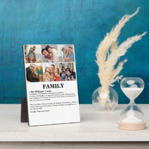 Personalised 6 Photo Collage Family Definition Plaque