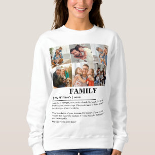 Personalised 6 Photo Collage Family Definition Sweatshirt