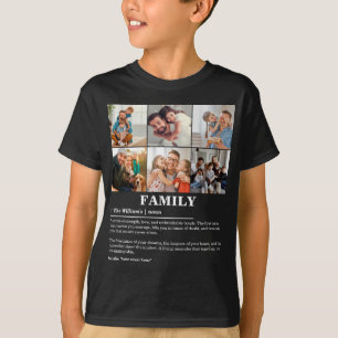 Personalised 6 Photo Collage Family Definition T-Shirt