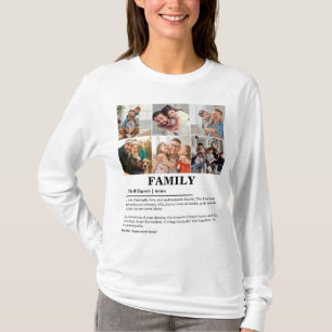 Personalised 6 Photo Collage Family Definition T-Shirt