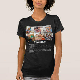 Personalised 6 Photo Collage Family Definition T-Shirt