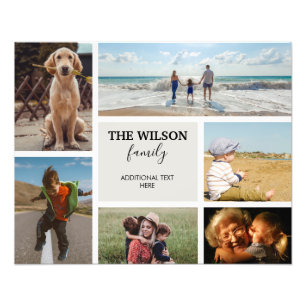 Personalised 6 Photo Family Memories Collage Print
