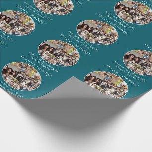 Personalised 6-Photo Family & Spouse Birthday  Wrapping Paper