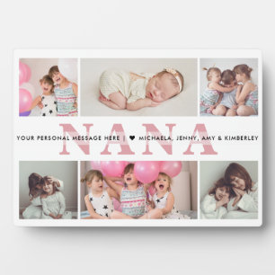 Personalised 6-Photo Nana Custom Text Tabletop Plaque