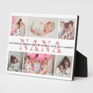 Personalised 6-Photo Nana Custom Text Tabletop Plaque