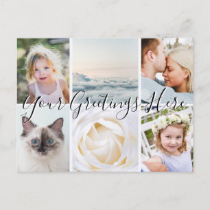 Personalised 6 photos Universal Greetings Postcard