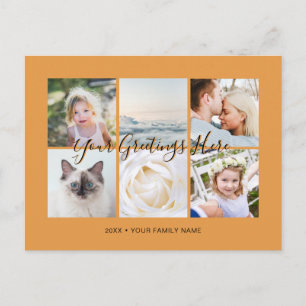Personalised 6 photos Universal Greetings Postcard