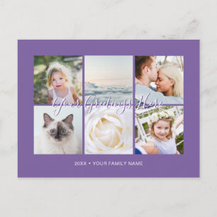 Personalised 6 photos Universal Greetings Postcard