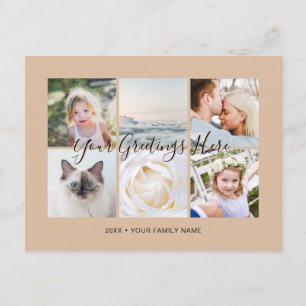 Personalised 6 photos Universal Greetings Postcard