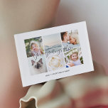 Personalised 6 photos Universal Greetings Postcard<br><div class="desc">Personalised 6 family photos Universal Greetings Postcards featuring a stylish photo collage with 6 customised images,  your greetings message in elegant handwritten script font,  your name,  date,  year,  message on the back in a modern and simple sans serif font.</div>