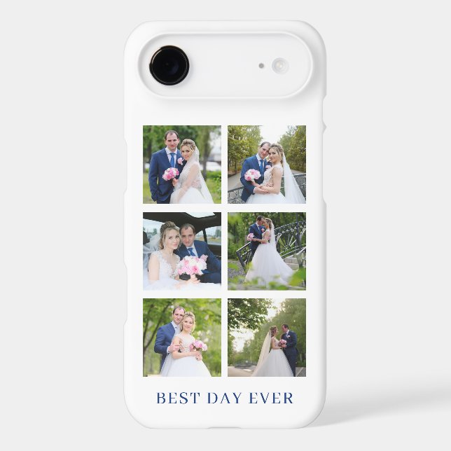 Personalised 6 Square Wedding Photo Collage (Back)