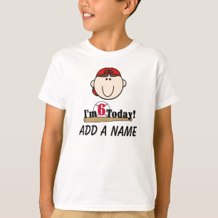 Personalised 6th Baseball Birthday Tshirt